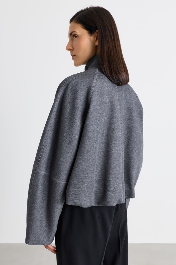 Felpa boxy in jersey - GRIGIO - Intrend - 4