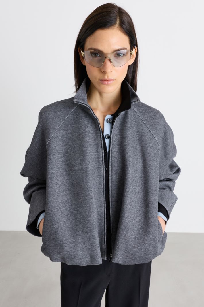 Felpa boxy in jersey - GRIGIO - Intrend - 2