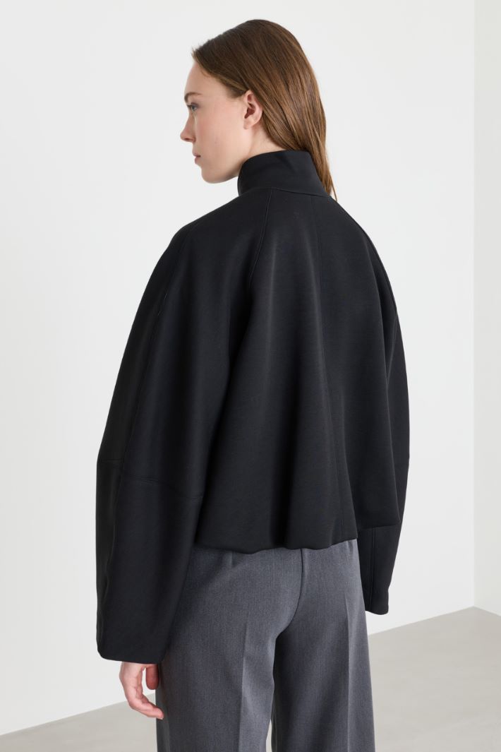 Felpa boxy in jersey - NERO - Intrend - 4