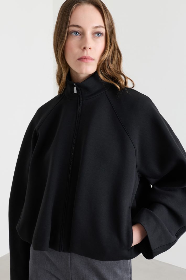 Felpa boxy in jersey - NERO - Intrend - 3