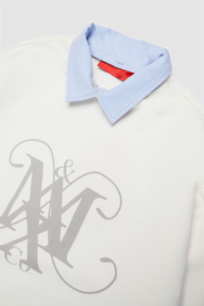 Felpa con colletto - BIANCO - Intrend - 3