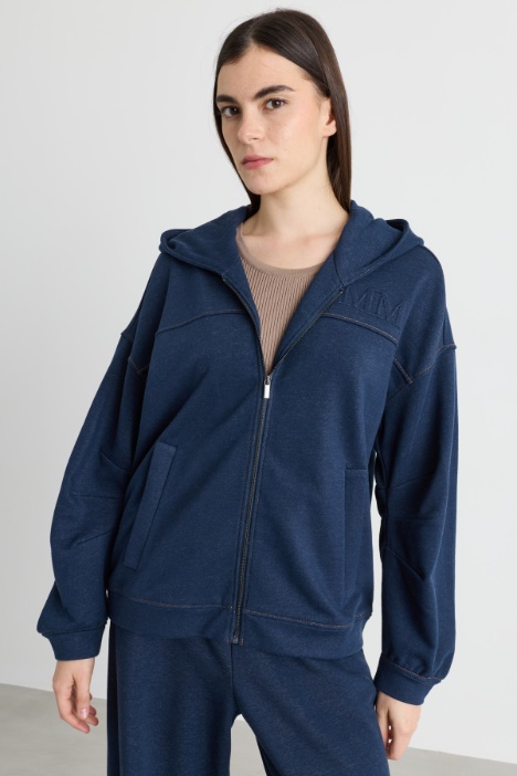 Felpa effetto jeans - Intrend