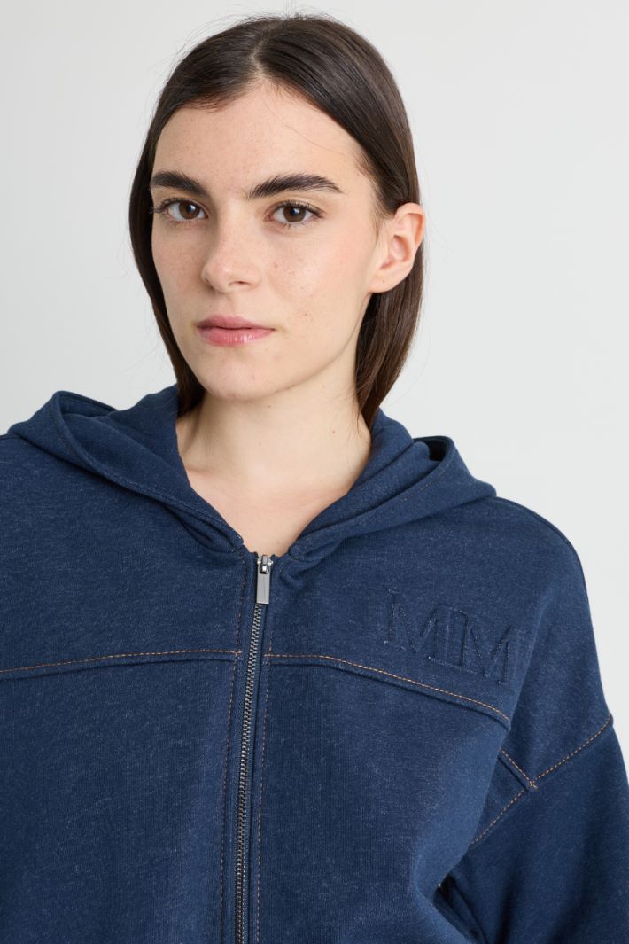 Felpa effetto jeans - BLU - Intrend - 3