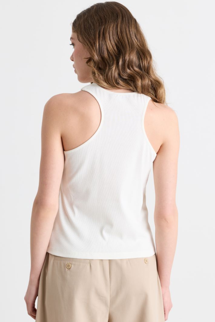 Top cut-out senza maniche - BIANCO - Intrend - 4