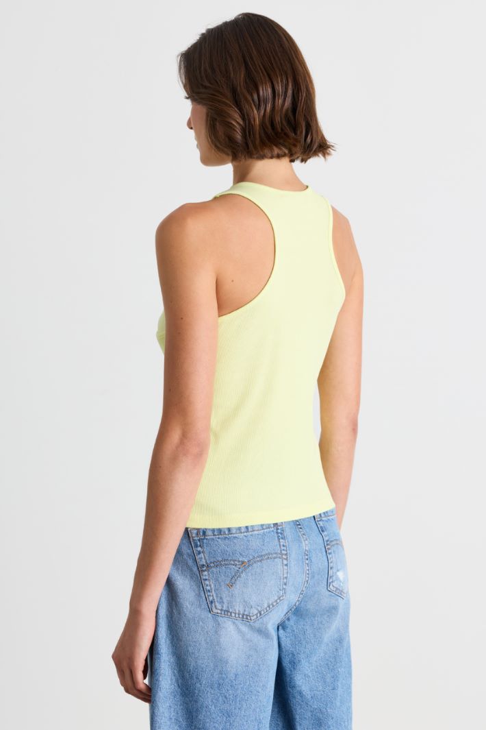 Top cut-out senza maniche - GIALLO - Intrend - 4
