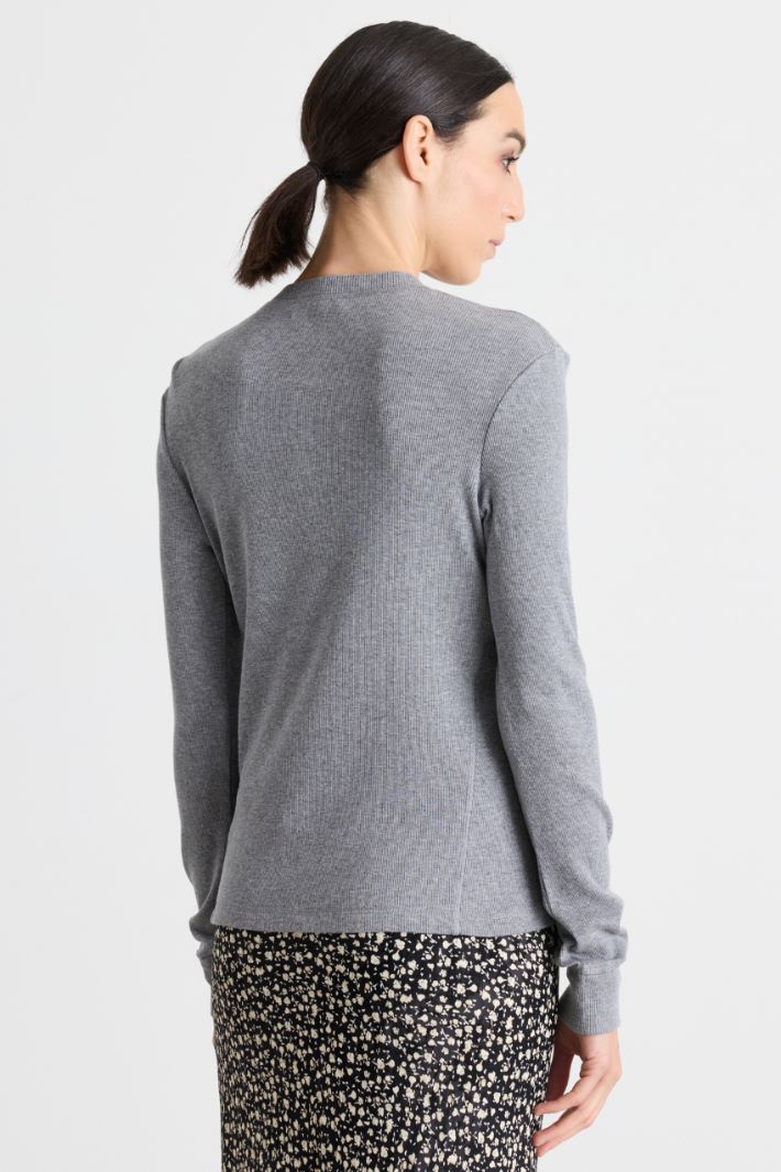 Serafino in jersey a costine - GRIGIO - Intrend - 4