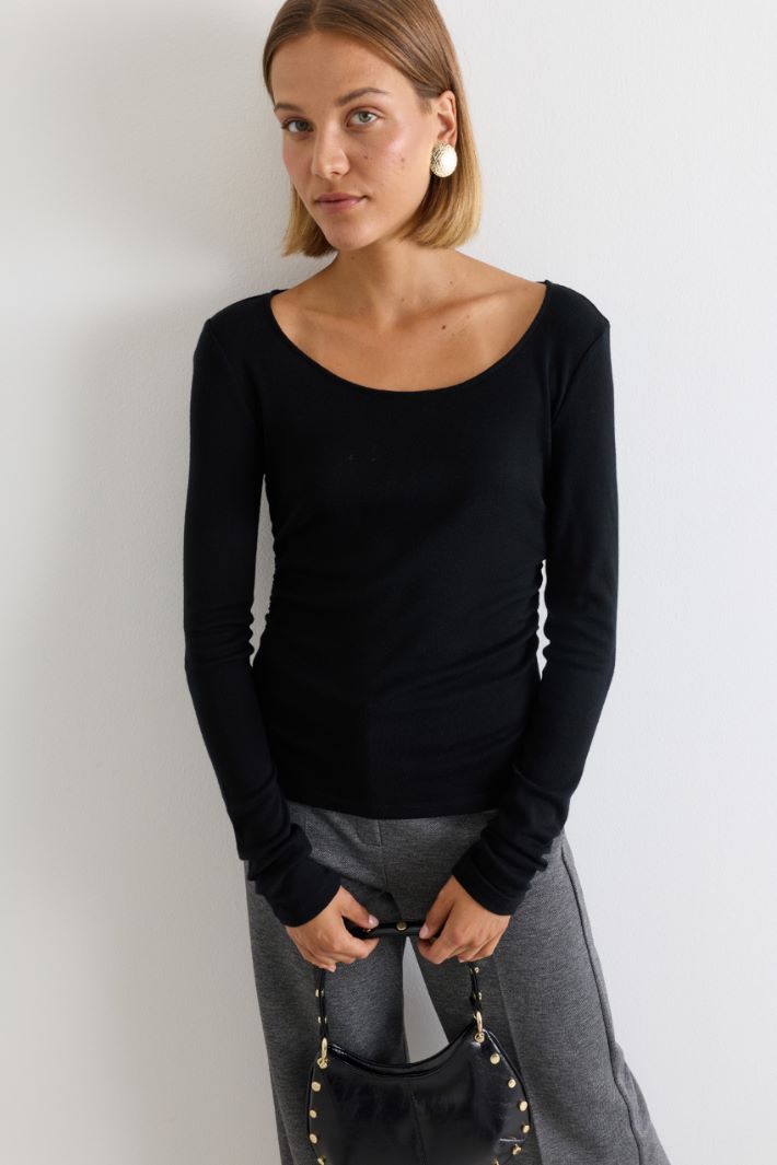 T-shirt in jersey - NERO - Intrend - 2