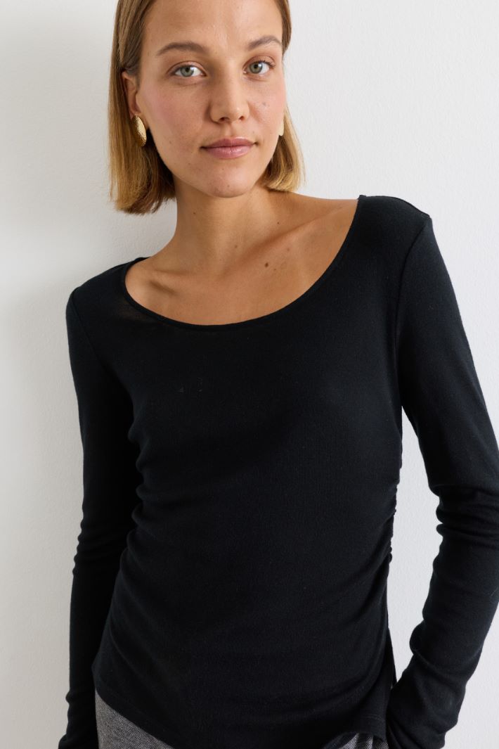 T-shirt in jersey - NERO - Intrend - 3