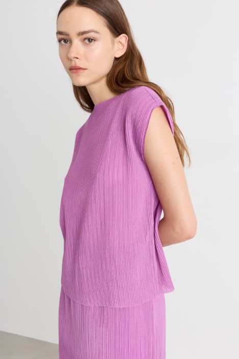 Top in jersey plissé - Intrend