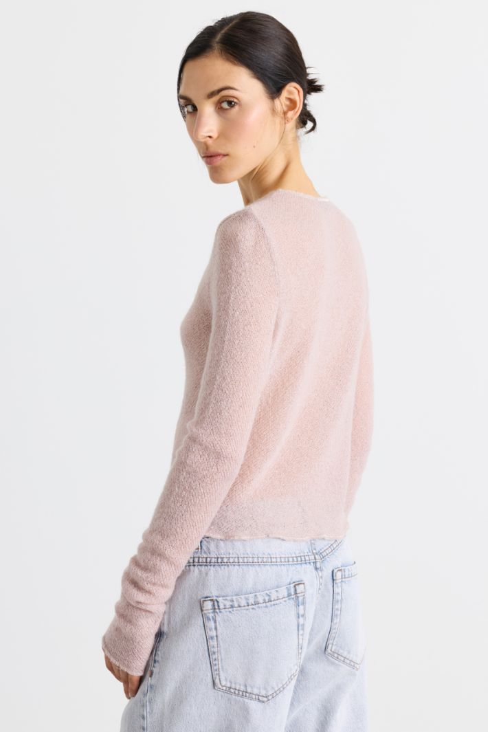 T-shirt in garza soft - ROSA - Intrend - 4