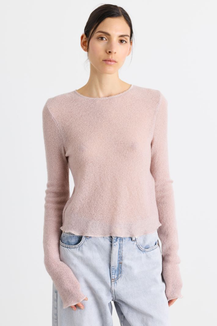 T-shirt in garza soft - ROSA - Intrend - 2