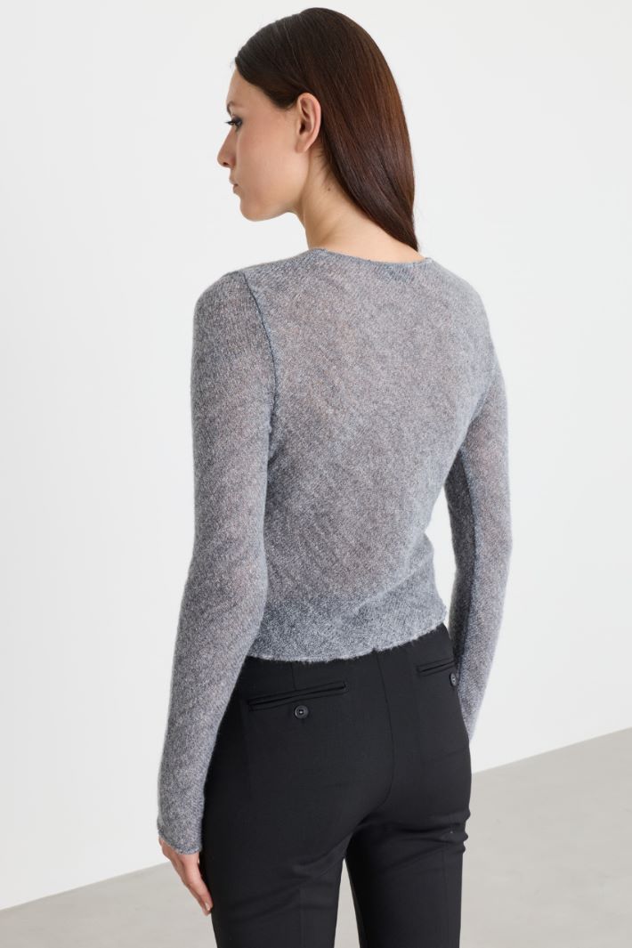 T-shirt in garza soft - GRIGIO - Intrend - 4
