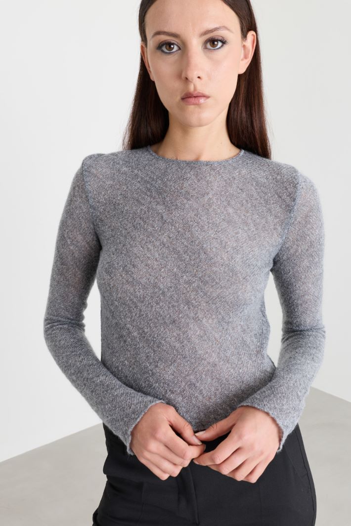 T-shirt in garza soft - GRIGIO - Intrend - 3