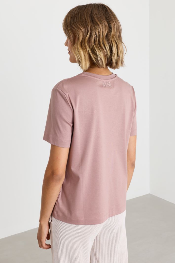 T-shirt con ricamo - ROSA - Intrend - 4