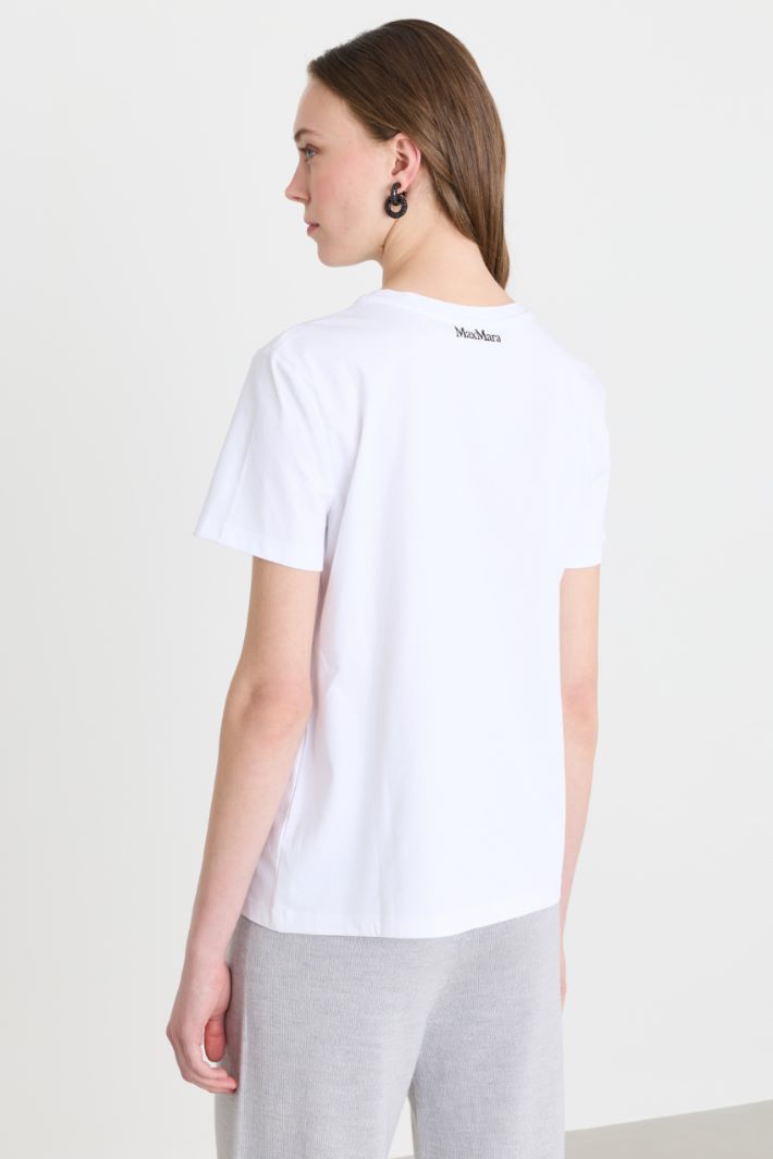T-shirt in jersey con ricami - BIANCO GRIGIO - Intrend - 4
