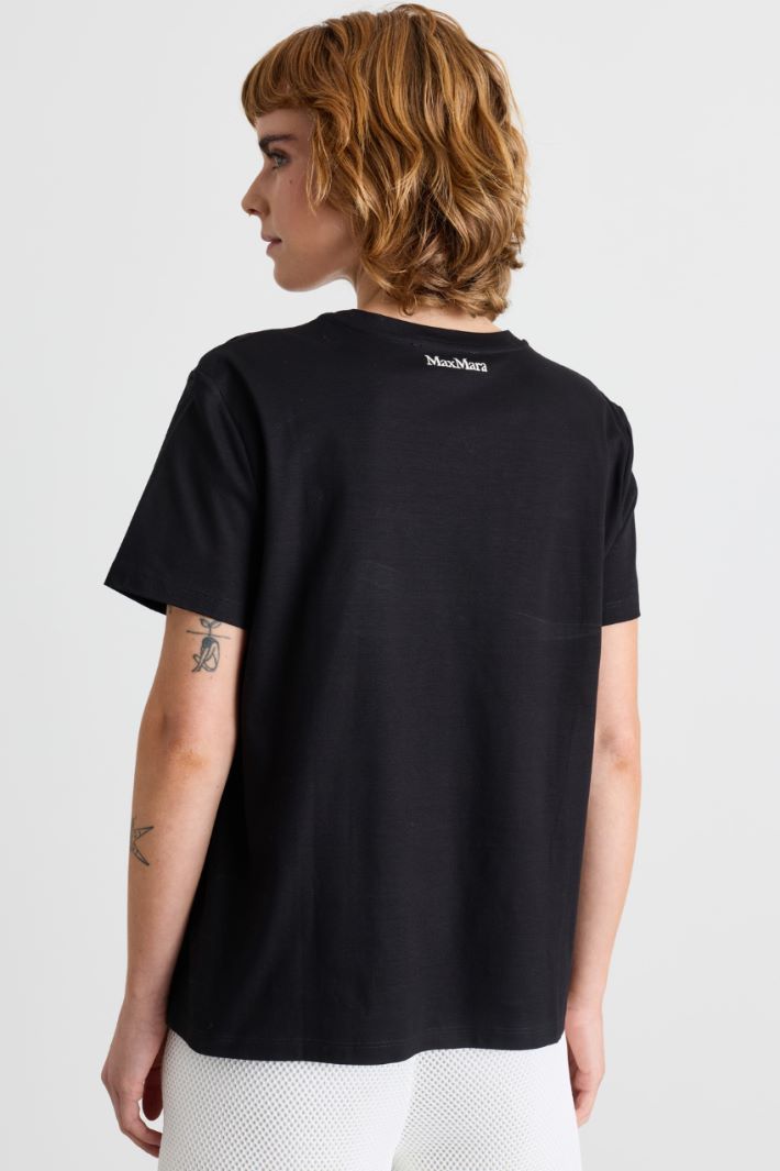 T-shirt in jersey con ricami - NERO - Intrend - 4
