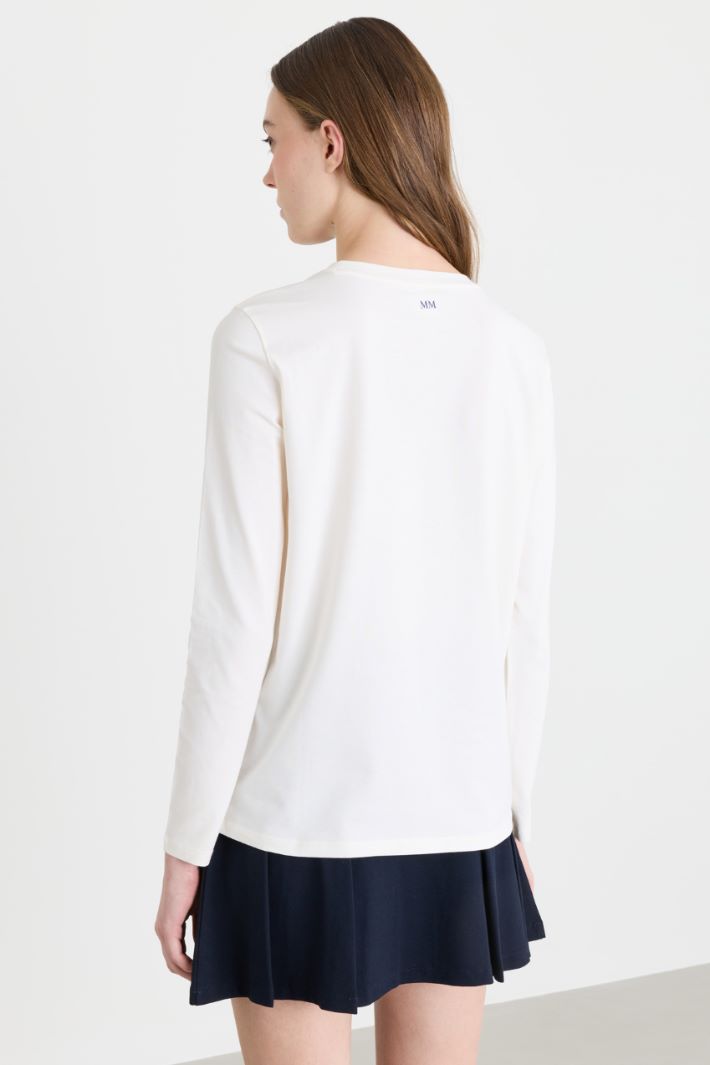 T-shirt in jersey - BIANCO - Intrend - 4