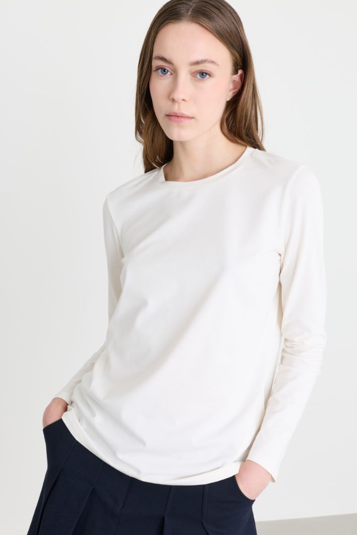T-shirt in jersey - BIANCO - Intrend - 3
