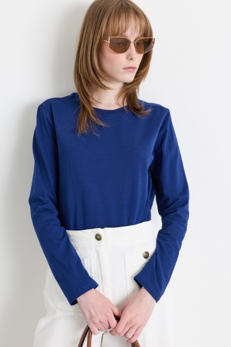 Long-Sleeved Jersey T-Shirt - Intrend
