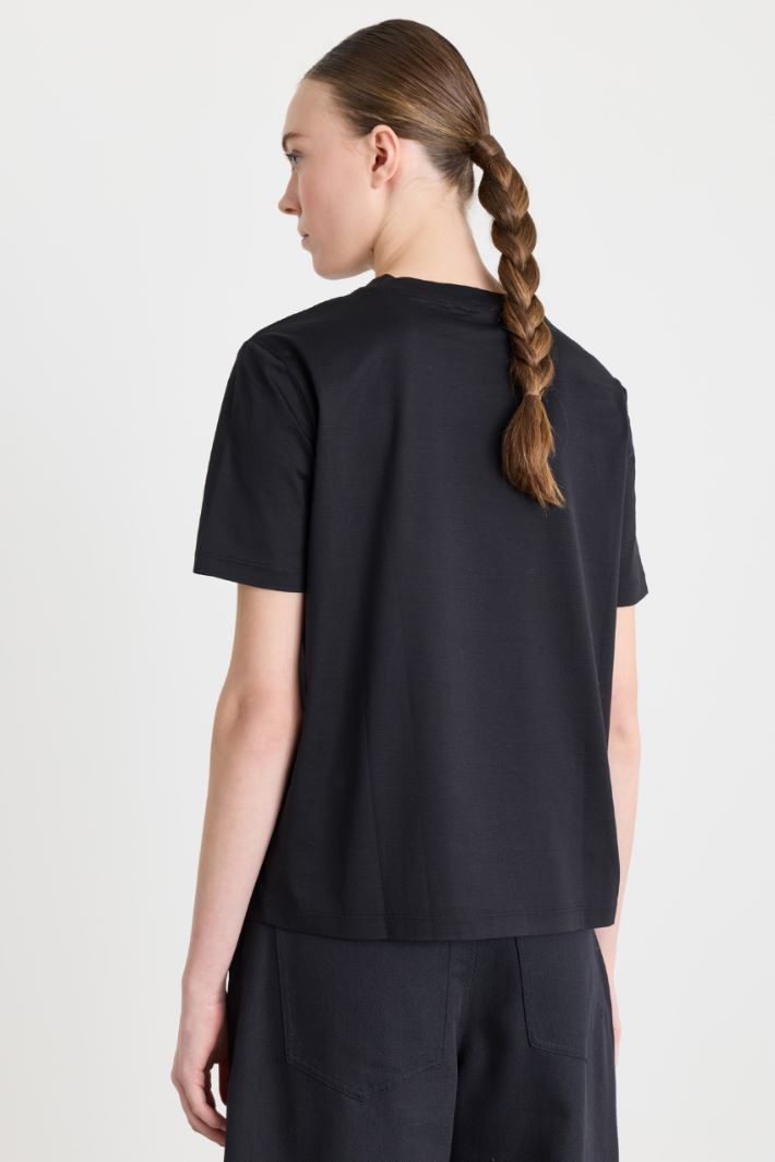 T-shirt in jersey - NERO - Intrend - 4