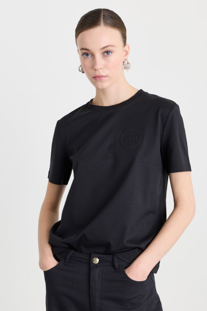 T-shirt in jersey - NERO - Intrend - 2