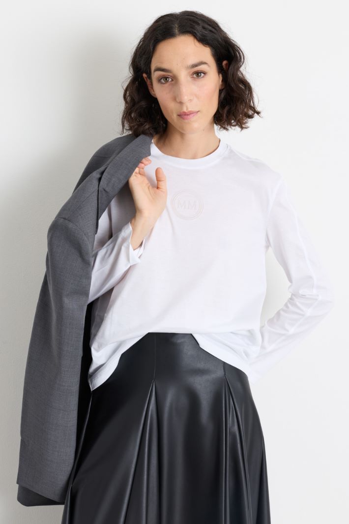 T-shirt in jersey con stampa - BIANCO - Intrend - 2