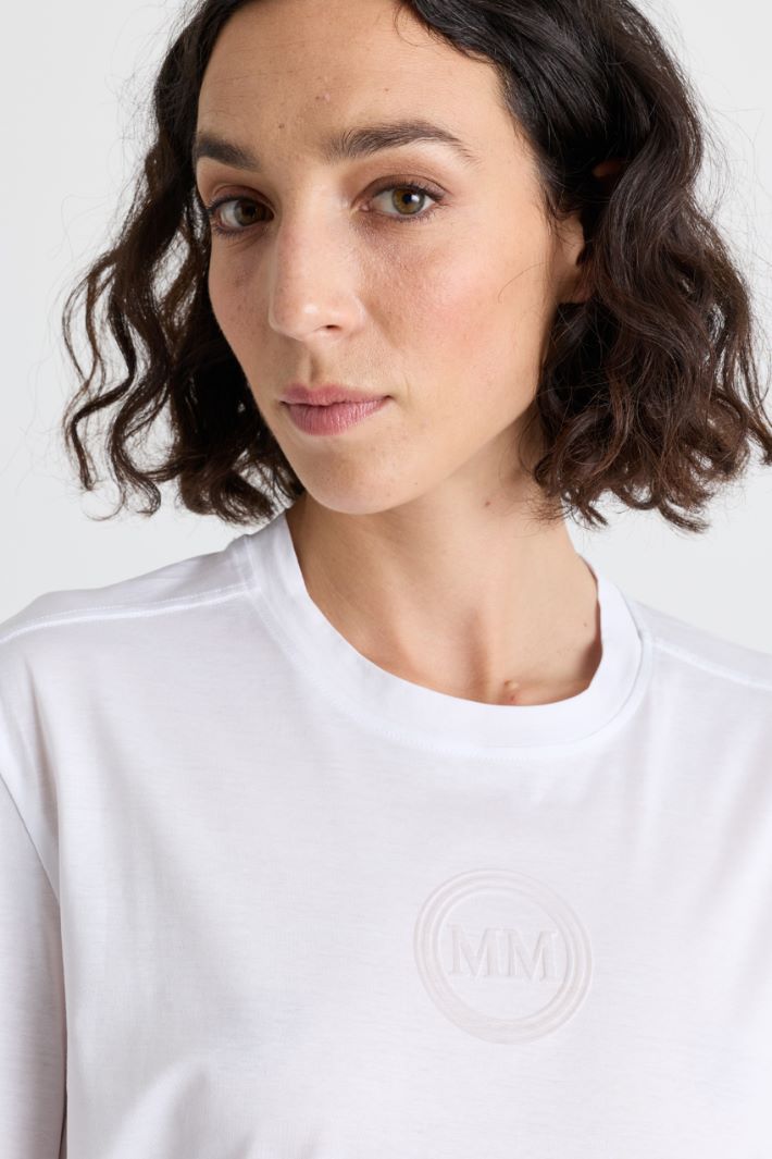 T-shirt in jersey con stampa - BIANCO - Intrend - 3
