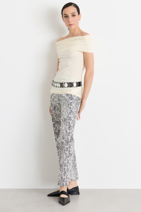 Top off--shoulder in jersey - Intrend