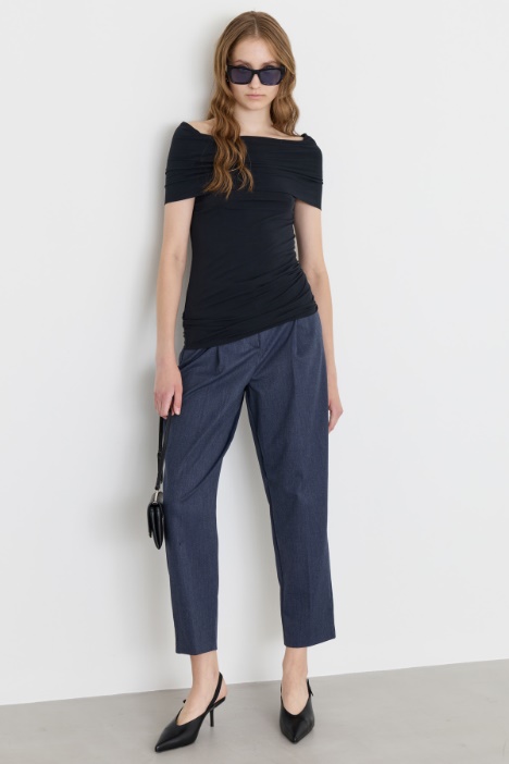 Top off--shoulder in jersey - Intrend