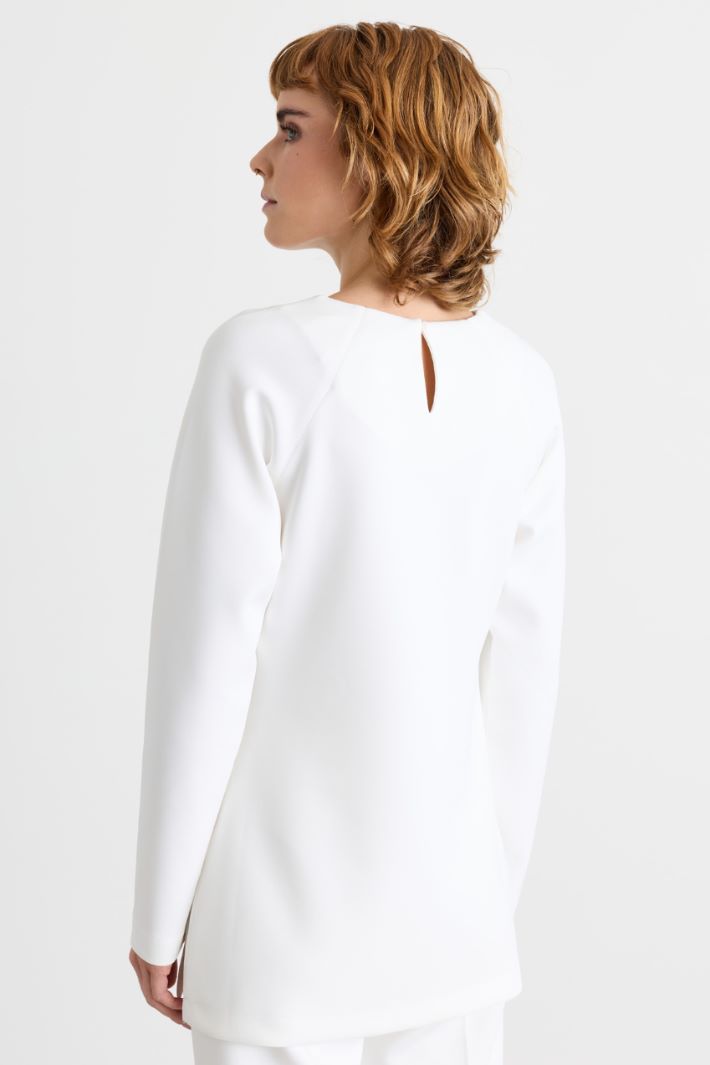 T-shirt in jersey compatto - BIANCO - Intrend - 4