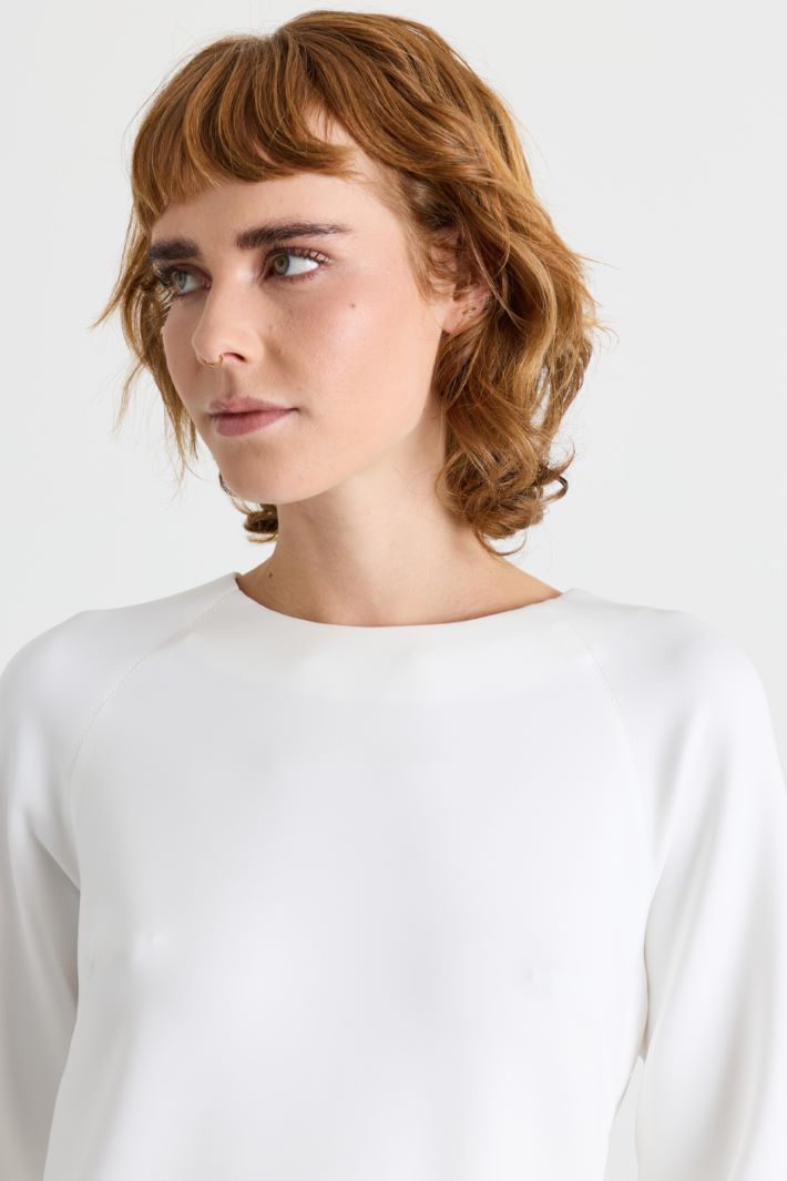T-shirt in jersey compatto - BIANCO - Intrend - 3