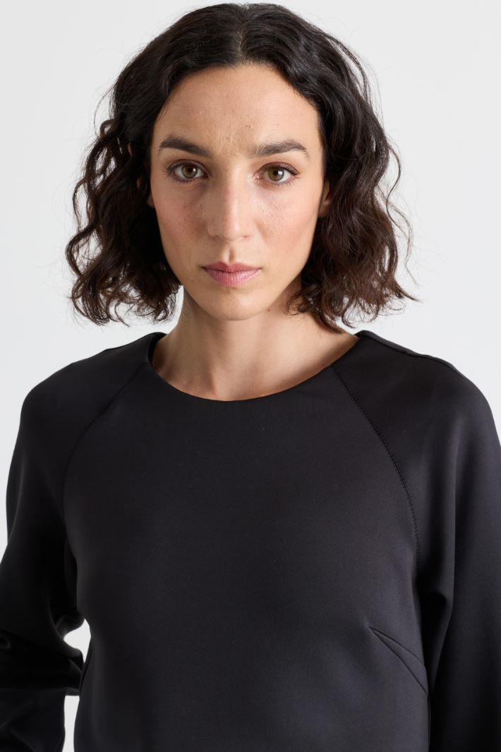 T-shirt in jersey compatto - NERO - Intrend - 3