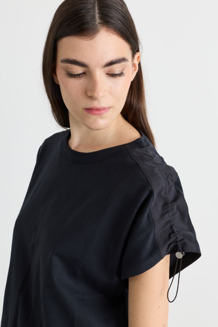 T-shirt con coulisse - NERO - Intrend - 3