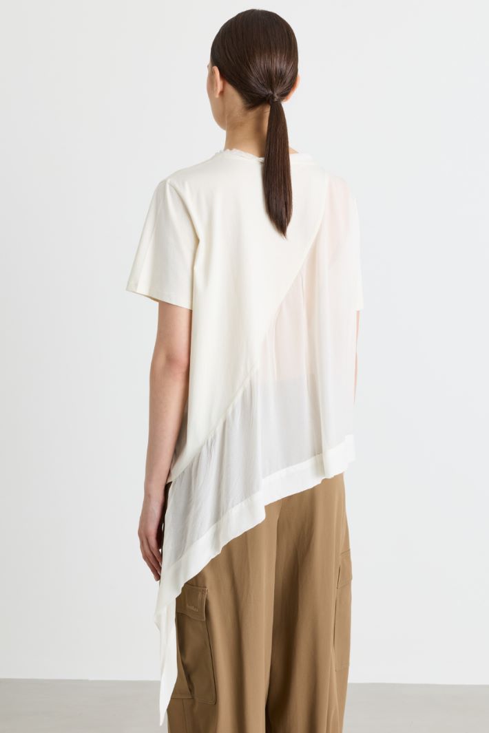 T-shirt con dettaglio a nodo - BIANCO - Intrend - 4