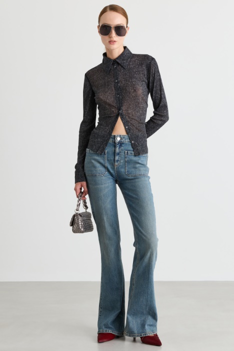 Camicia in jersey tulle - Intrend