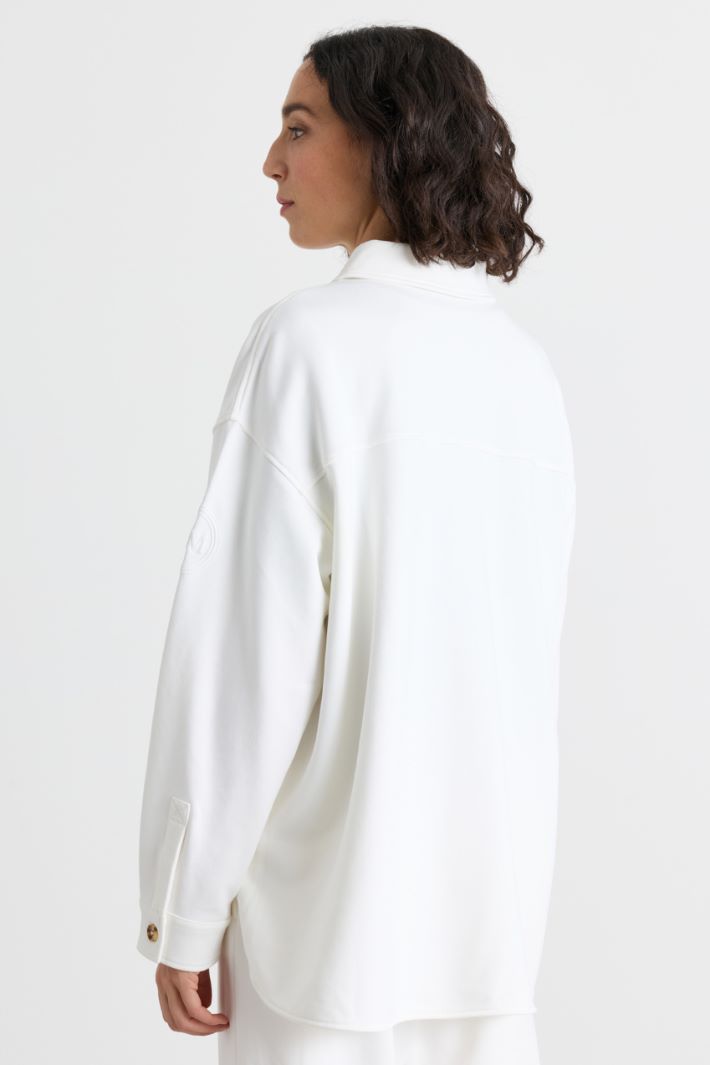 Felpa ampia con bottoni - BIANCO - Intrend - 4