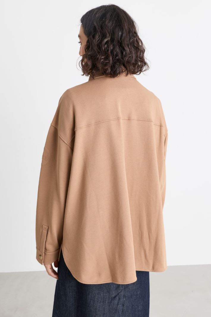 Felpa ampia con bottoni - CAMMELLO - Intrend - 4
