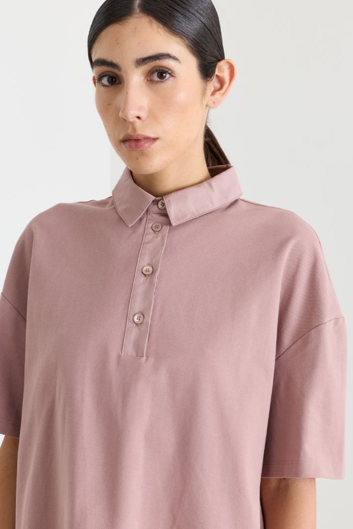 Blusa in jersey e raso - ROSA - Intrend - 3