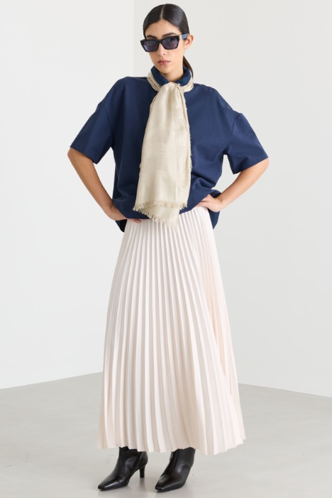 Bluse aus Jersey und Satin - Intrend
