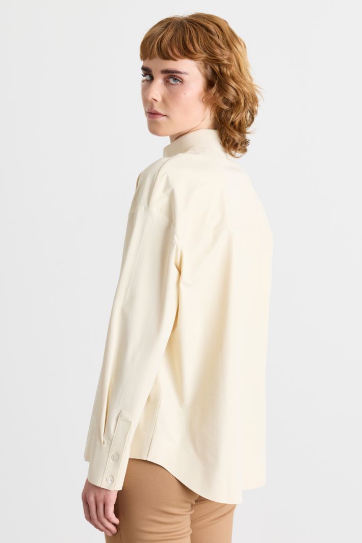 Camicia in jersey tecnico - BIANCO - Intrend - 2