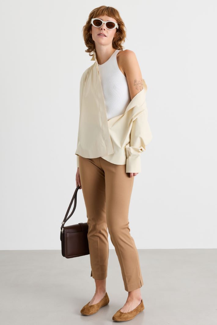 Camicia in jersey tecnico - BIANCO - Intrend