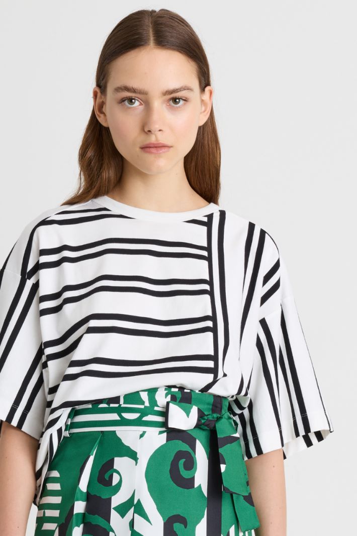 T-shirt a righe - BIANCO NERO - Intrend - 3