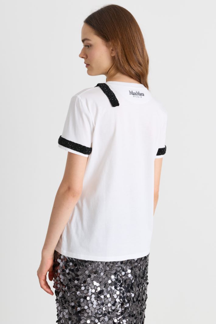 T-shirt con ricami - BIANCO NERO - Intrend - 4