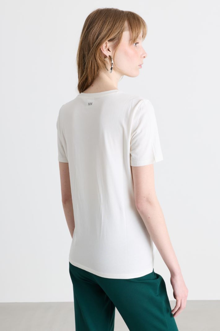 T-shirt in jersey - BIANCO - Intrend - 4