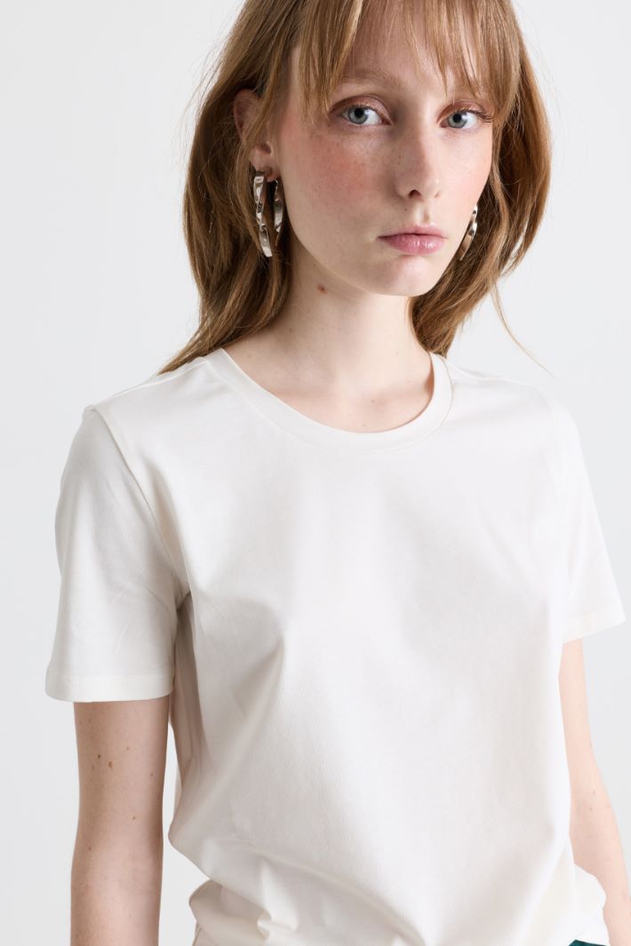 T-shirt in jersey - BIANCO - Intrend - 3