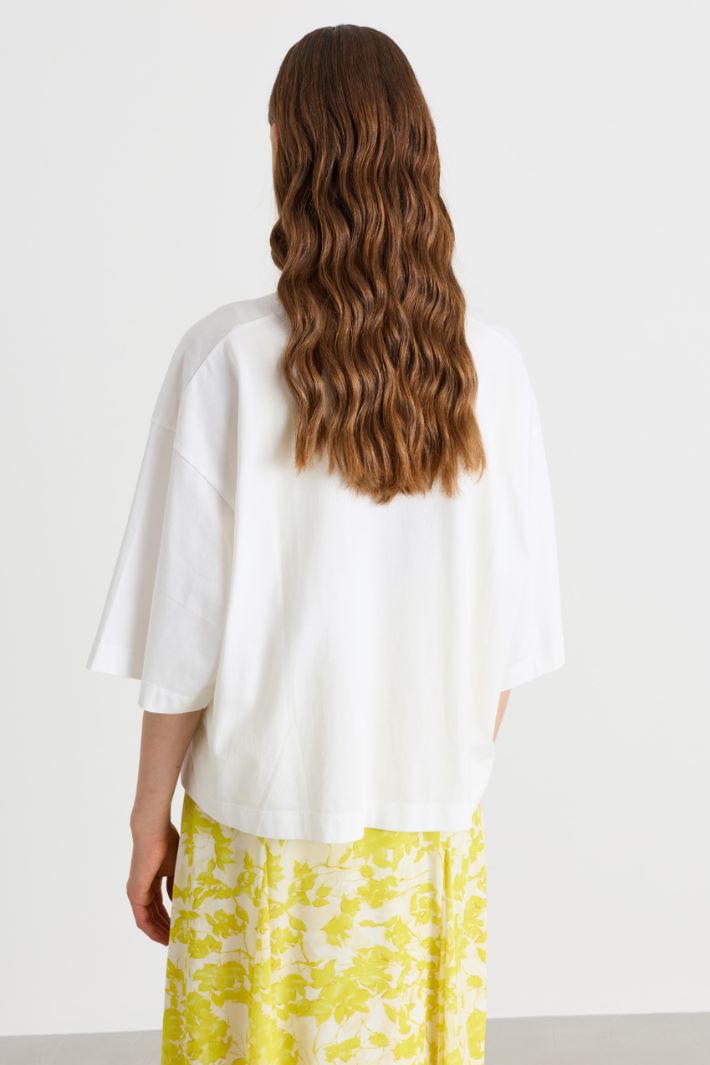 T-shirt in jersey - BIANCO - Intrend - 4