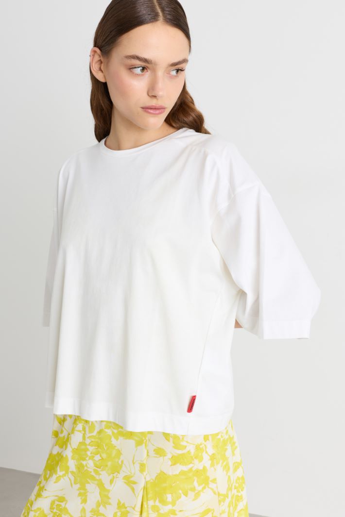 T-shirt in jersey - BIANCO - Intrend - 3