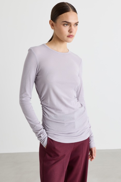Draped jersey T-shirt - Intrend