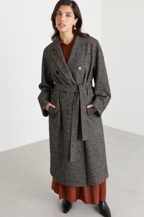 Cappotto in tweed di lana