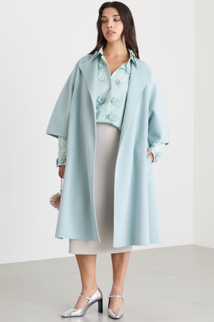 Cappotto in double - AZZURRO - Intrend